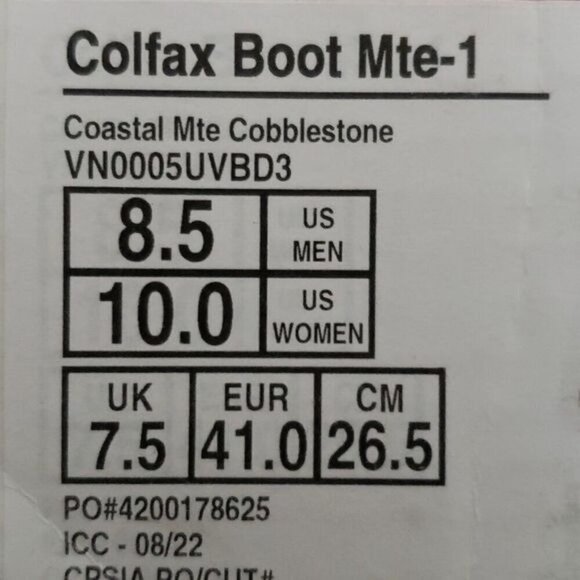 New Vans Colfax Ankle Boot Mte Brown Suede Waterproof Hiking Outdoor Sneakers - Picture 12 of 12